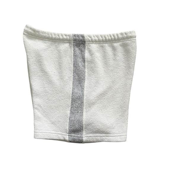 Vintage 80s Cotton Blend Terry Cloth White USA Key West Drawstring Shorts Medium - Picture 10 of 15